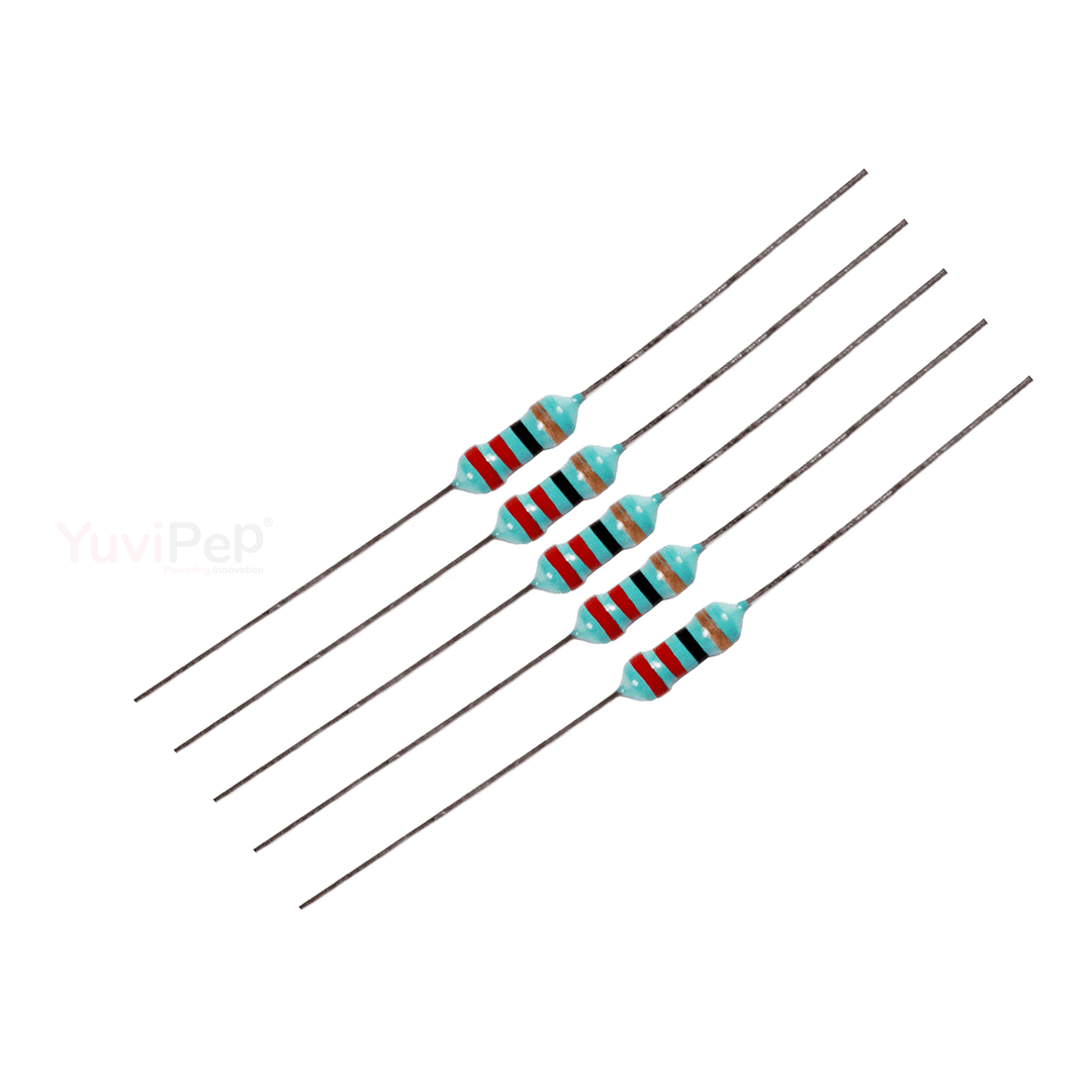 22 Ohm (Ω) 1/4W Resistor (Pack of 5) thumbnail 3