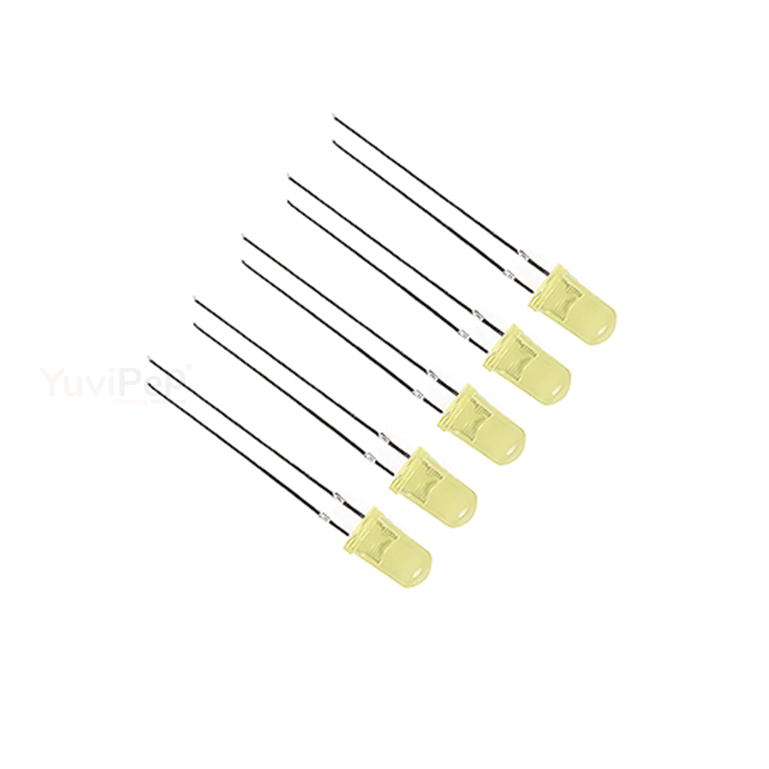 Yellow LED (5mm) (Pack of 5) thumbnail 3