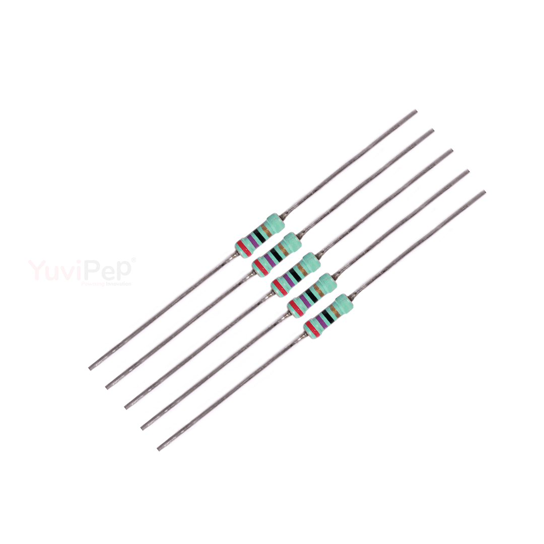 27 Ohm (Ω) 1/4W Resistor (Pack of 5) thumbnail 3