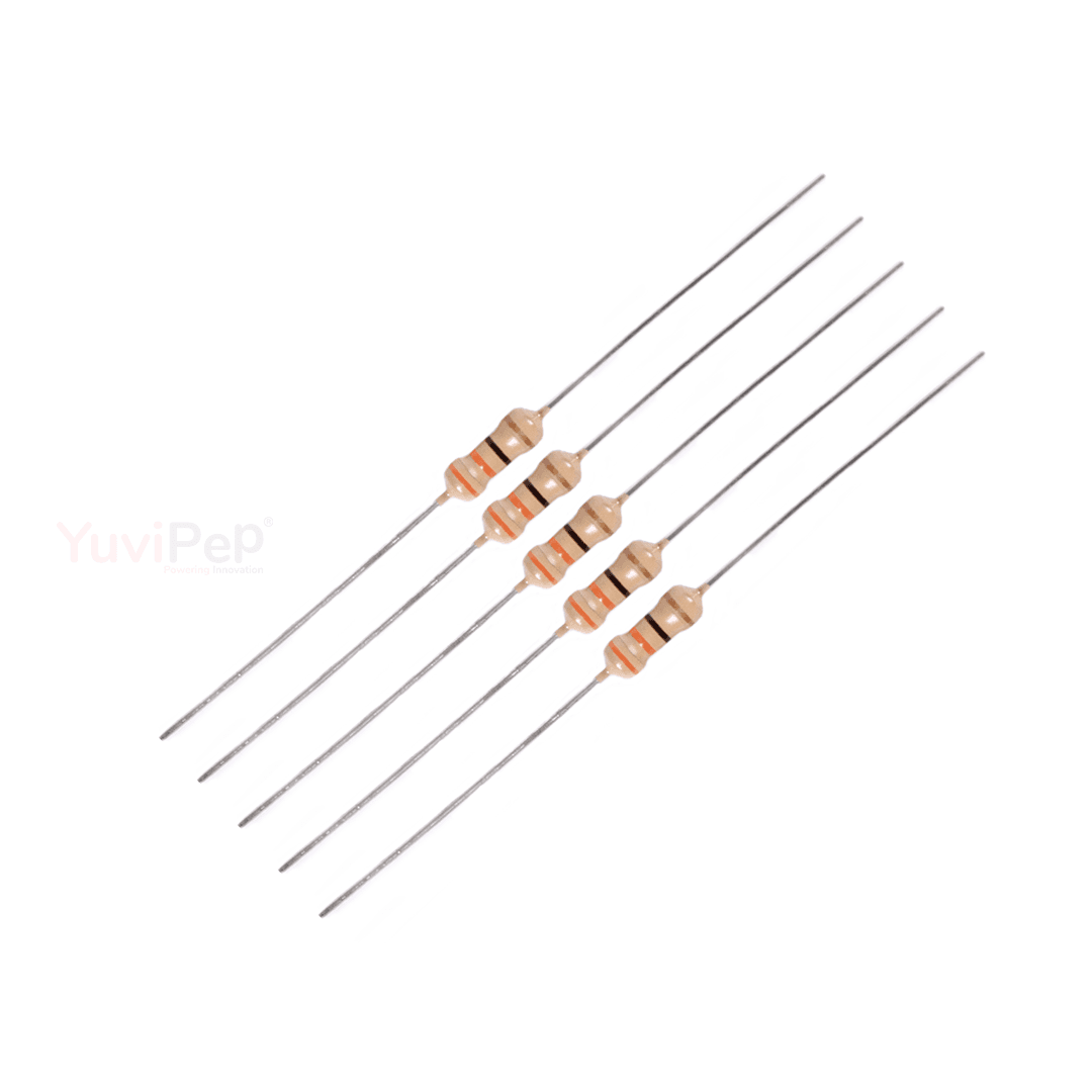 33 Ohm (Ω) 1/4W Resistor (Pack of 5) thumbnail 3