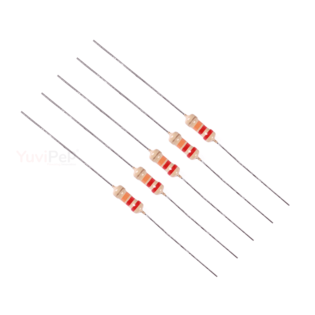 22K Ohm (Ω) 1/4W Resistor (Pack of 5) thumbnail 3