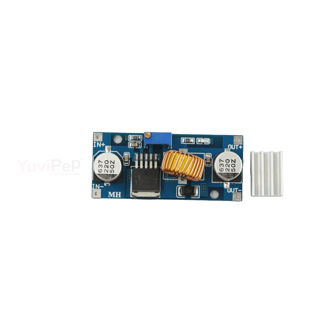 XL4015 5A DC-DC Step Down Adjustable Power Supply Buck Module LED with Heatsink thumbnail 2