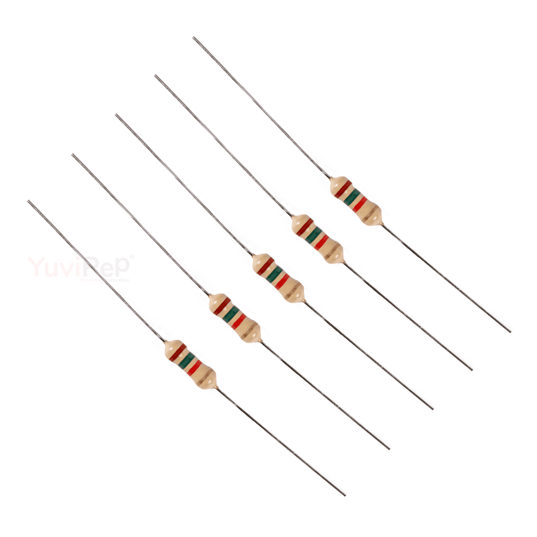 1.5K Ohm (Ω) 1/4W Resistor (Pack of 5) thumbnail 3