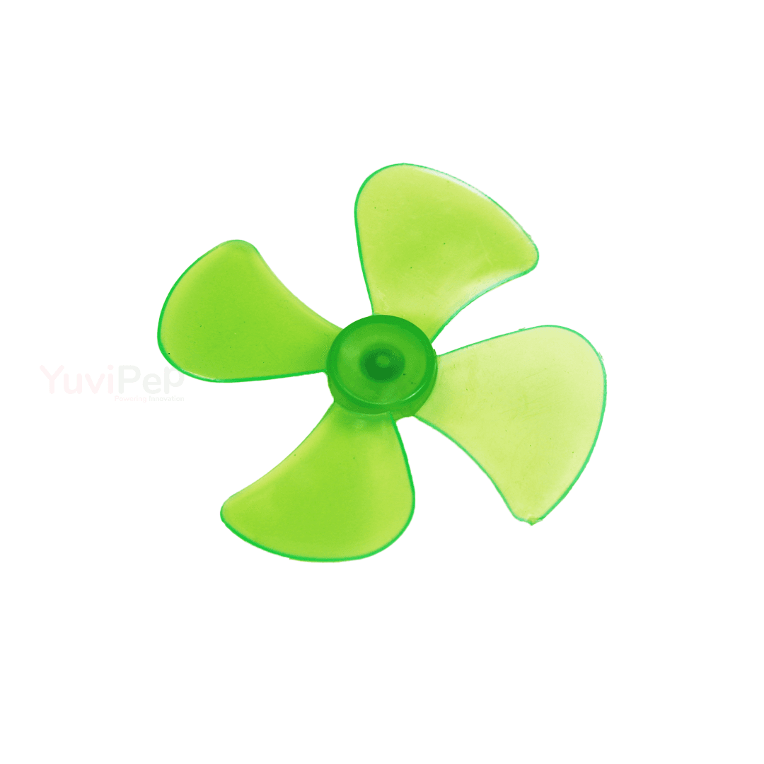 Multi-Colour 4 Wing DC Motor Toy fan PL (6MM) thumbnail 2
