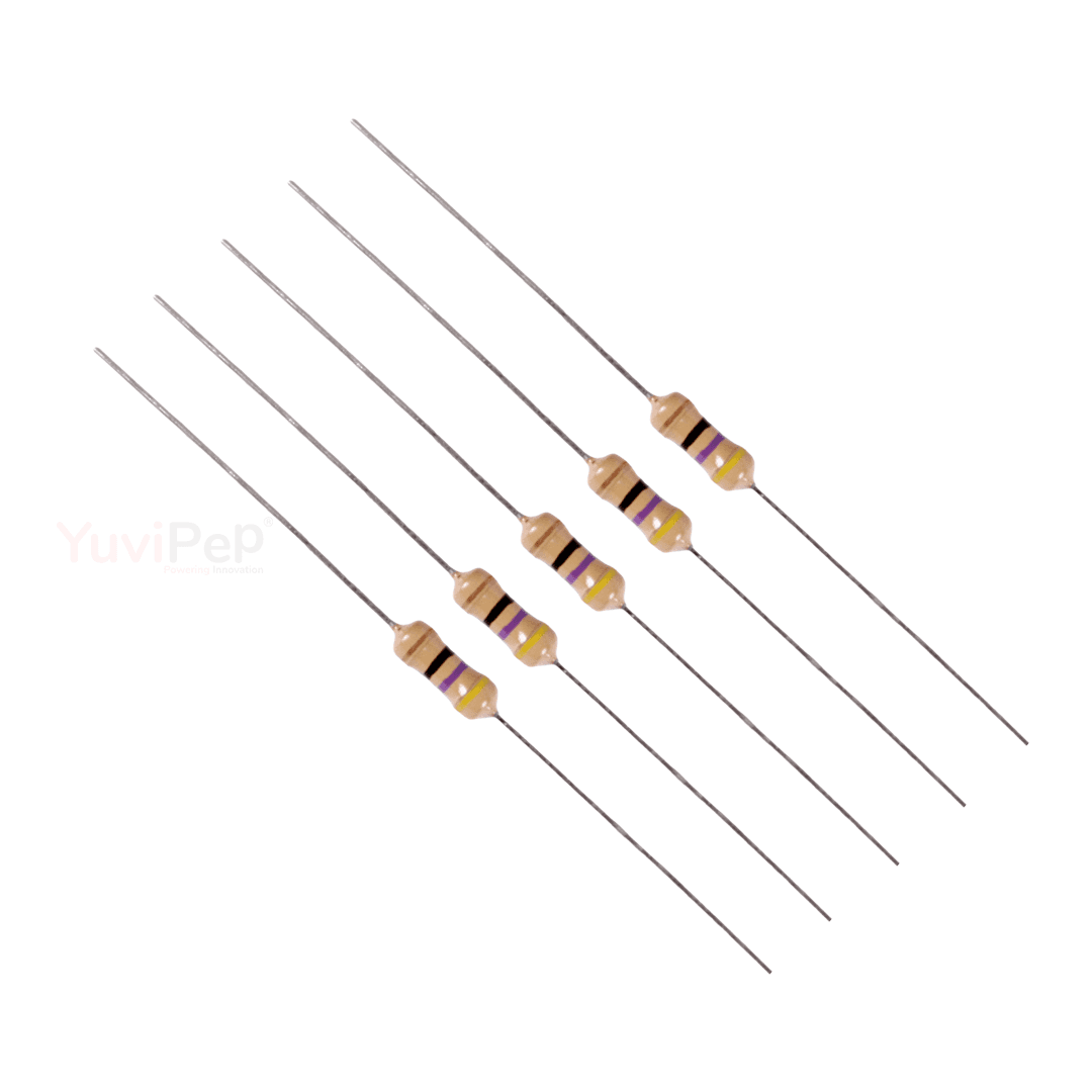 47 Ohm (Ω) 1/4W Resistor (Pack of 5) thumbnail 3